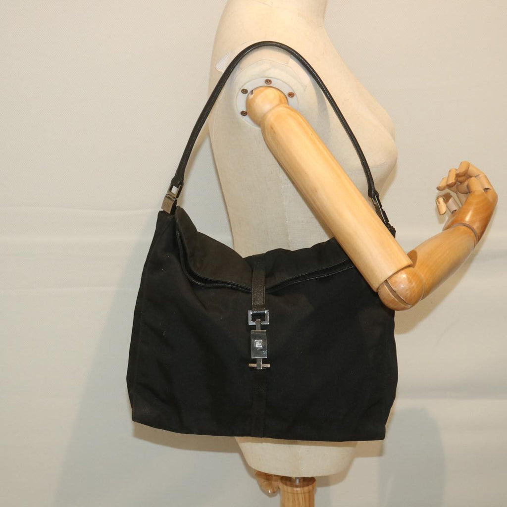GUCCI Jackie Shoulder Bag Nylon Black 001 3355 002122 ti1292