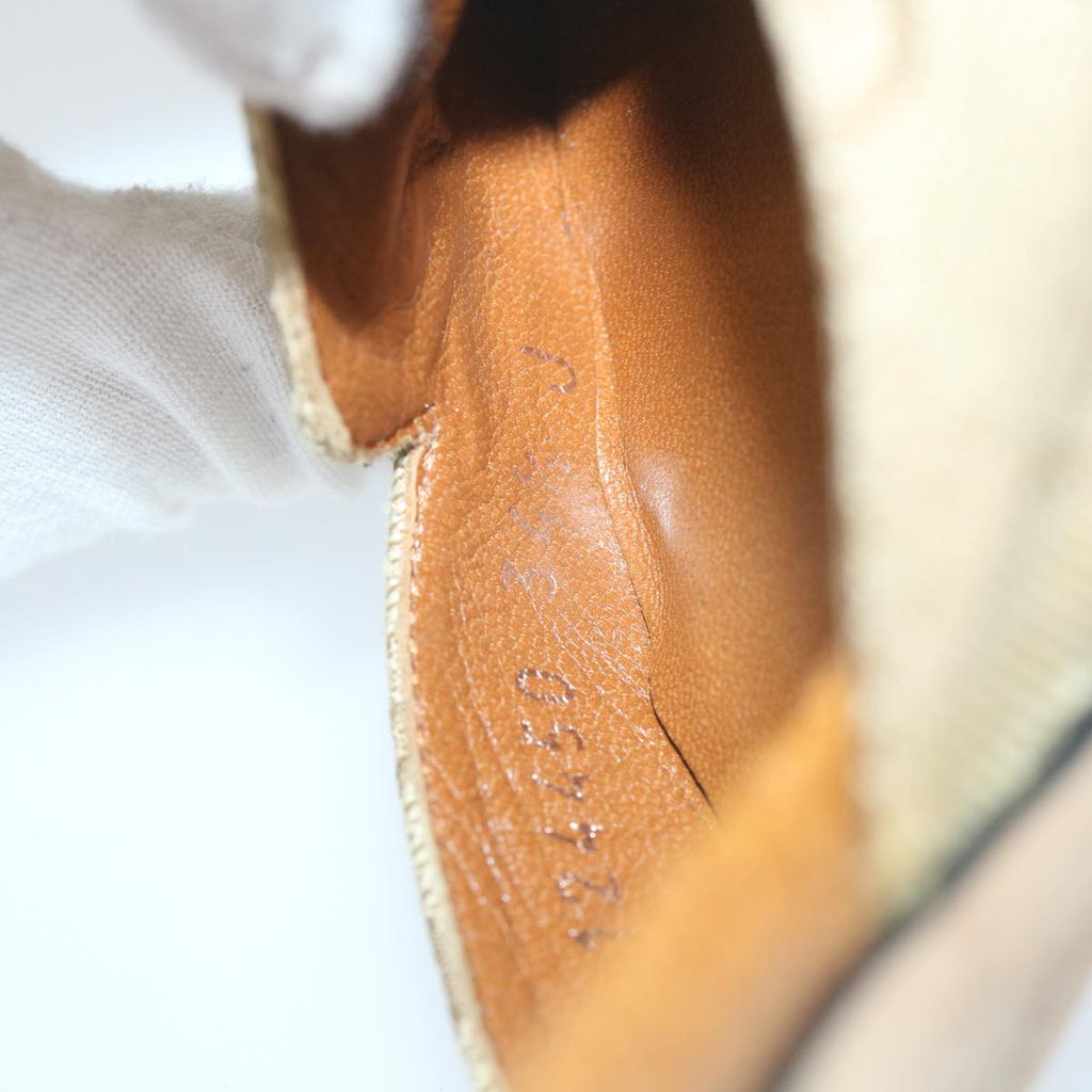 GUCCI GG Canvas High Heels 34.5C Beige ti1314
