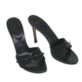 GUCCI GG Canvas High Heels 34C Black ti1315