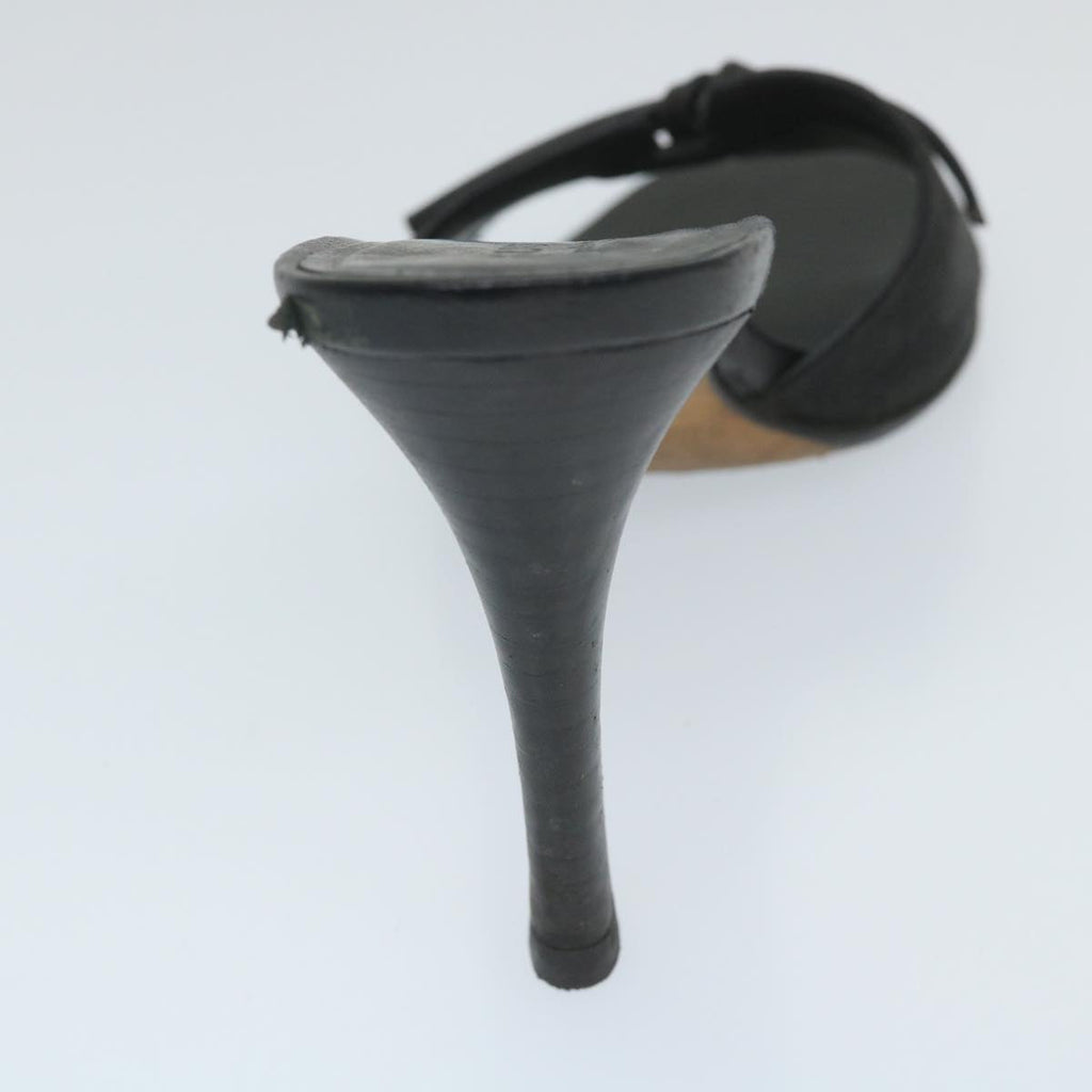 GUCCI GG Canvas High Heels 34C Black ti1315