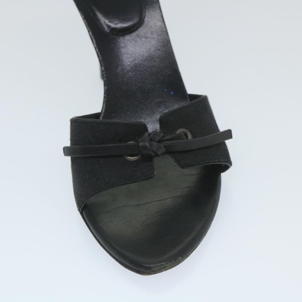 GUCCI GG Canvas High Heels 34C Black ti1315
