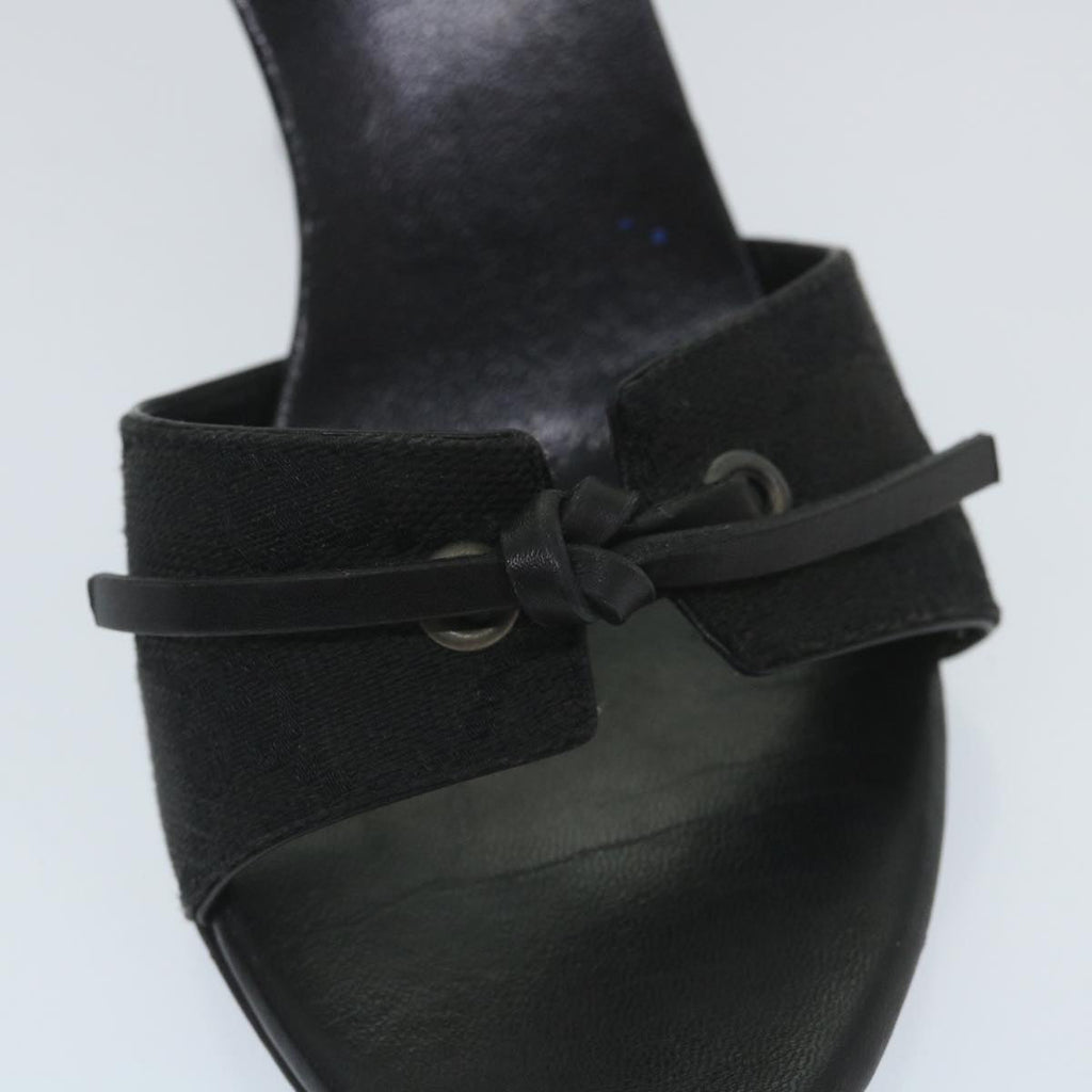 GUCCI GG Canvas High Heels 34C Black ti1315