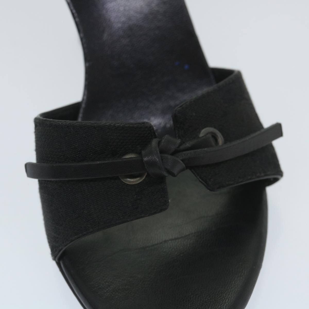 GUCCI GG Canvas High Heels 34C Black ti1315