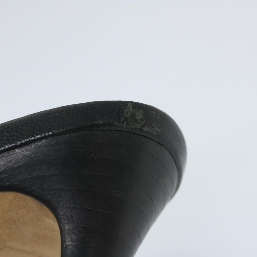 GUCCI GG Canvas High Heels 34C Black ti1315