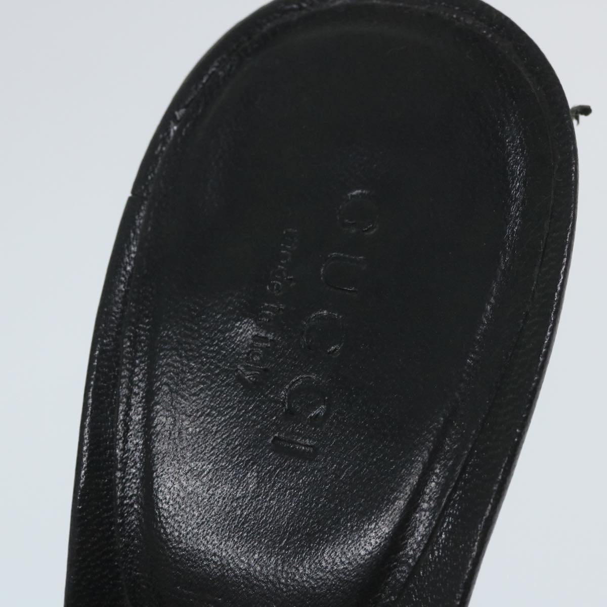 GUCCI GG Canvas High Heels 34C Black ti1315
