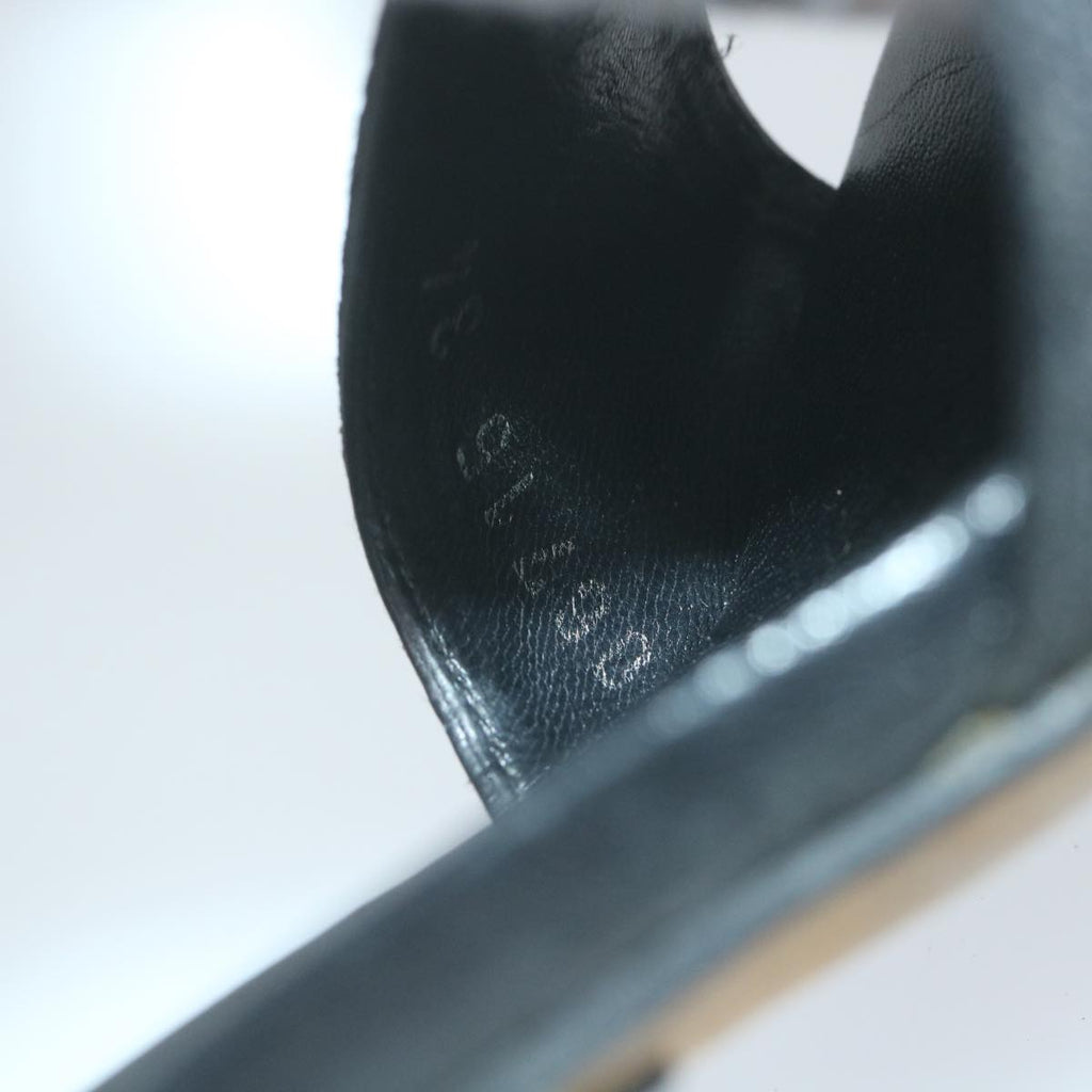 GUCCI GG Canvas High Heels 34C Black ti1315