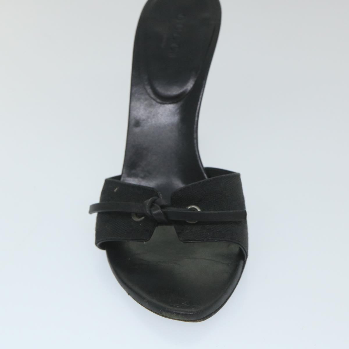 GUCCI GG Canvas High Heels 34C Black ti1315