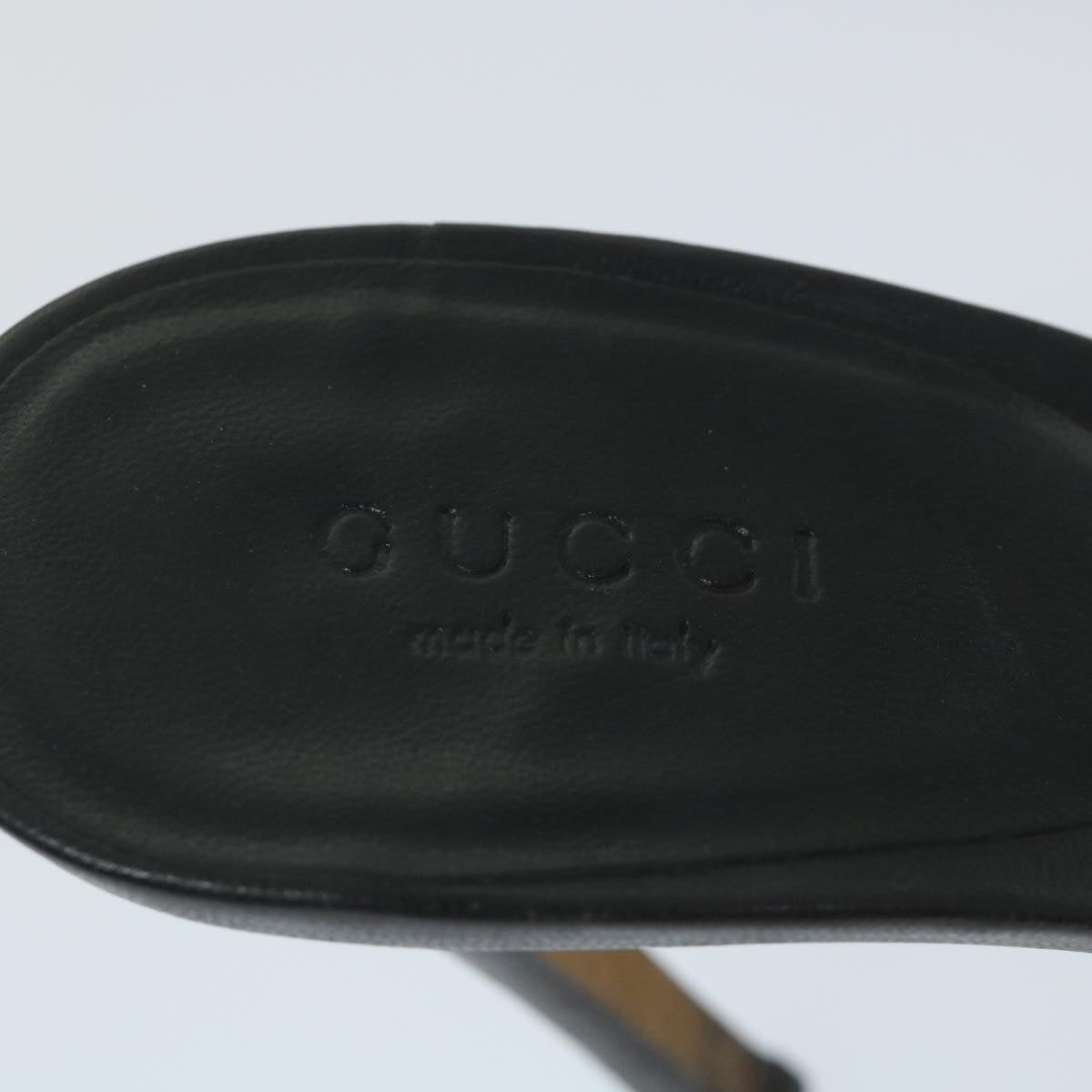 GUCCI GG Canvas High Heels 34C Black ti1315