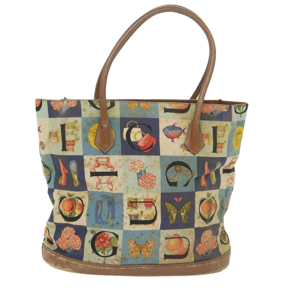 GUCCI Tote Bag Canvas Multicolor ti1331