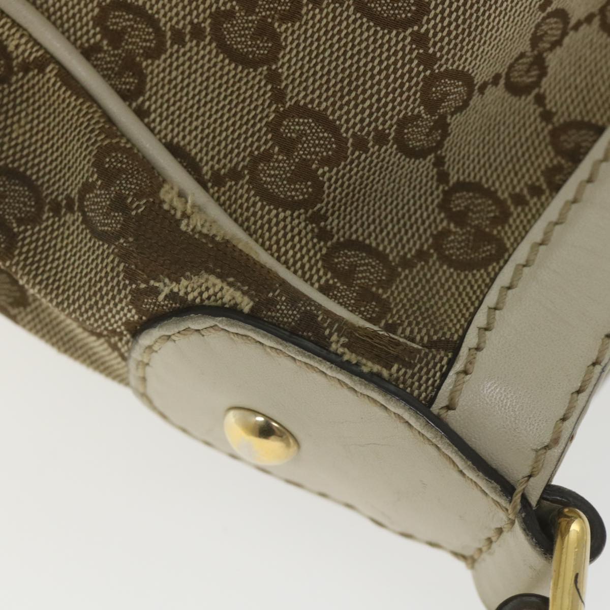 GUCCI GG Canvas Shoulder Bag Beige 296834 ti1339