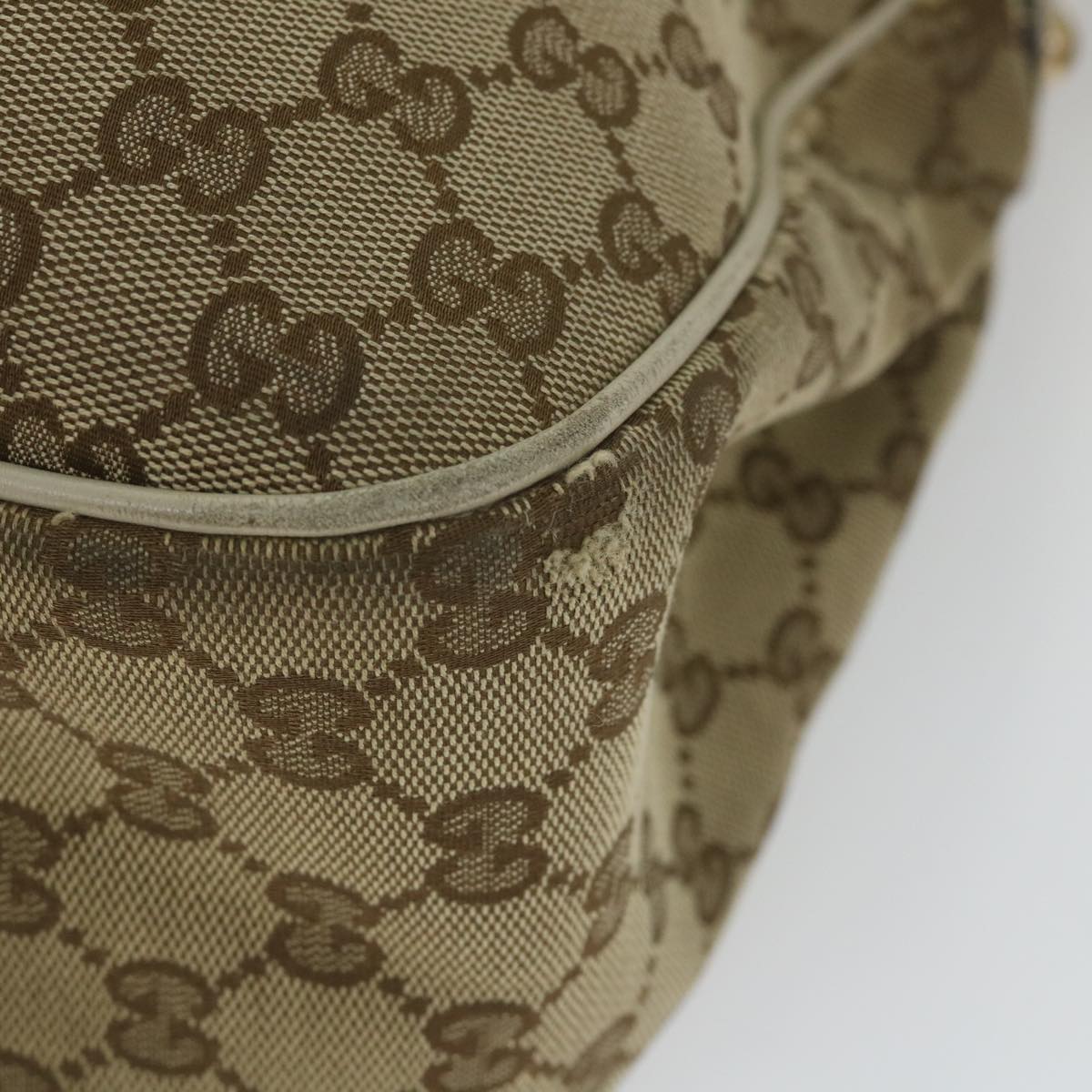 GUCCI GG Canvas Shoulder Bag Beige 296834 ti1339