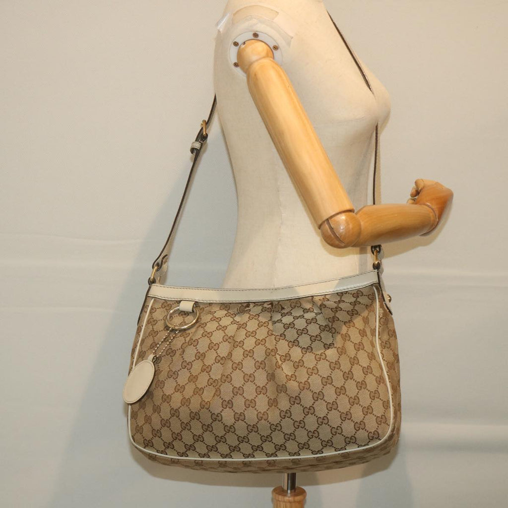 GUCCI GG Canvas Shoulder Bag Beige 296834 ti1339