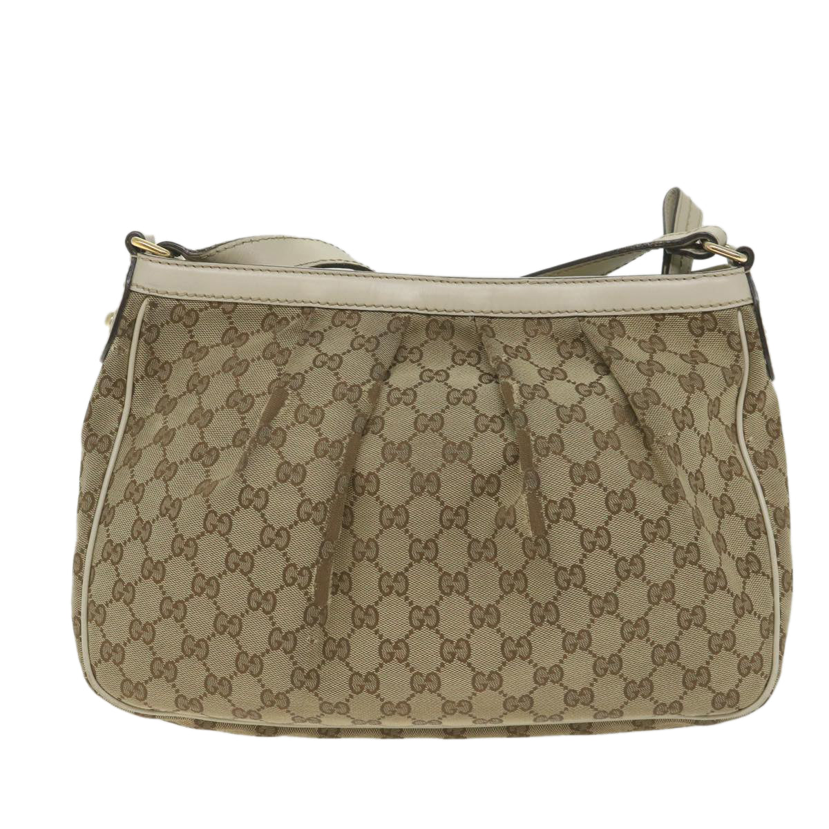 GUCCI GG Canvas Shoulder Bag Beige 296834 ti1339