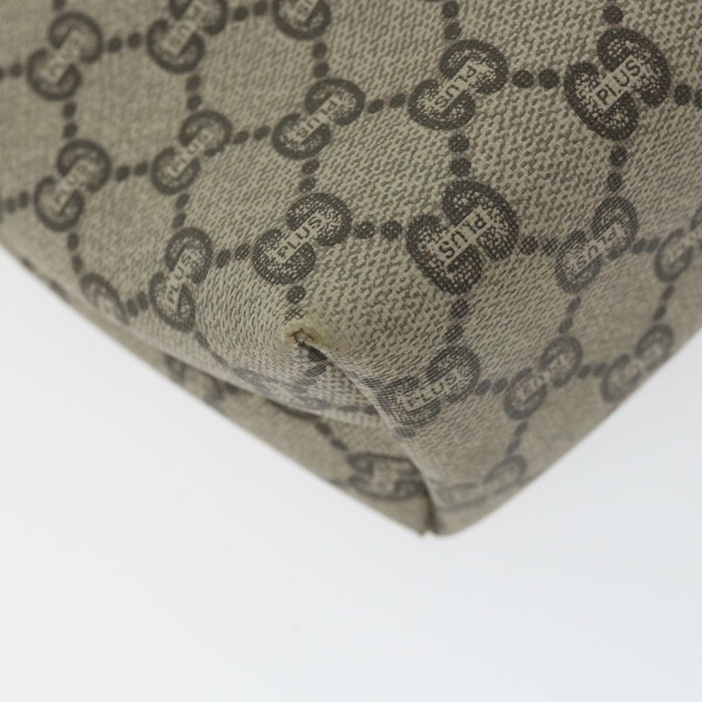GUCCI GG Plus Supreme Clutch Bag PVC Leather Beige ti1352