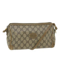 GUCCI GG Supreme Shoulder Bag PVC Leather Beige ti1354