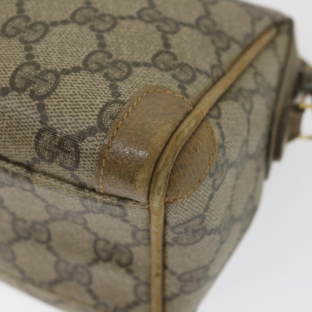 GUCCI GG Supreme Shoulder Bag PVC Leather Beige ti1354