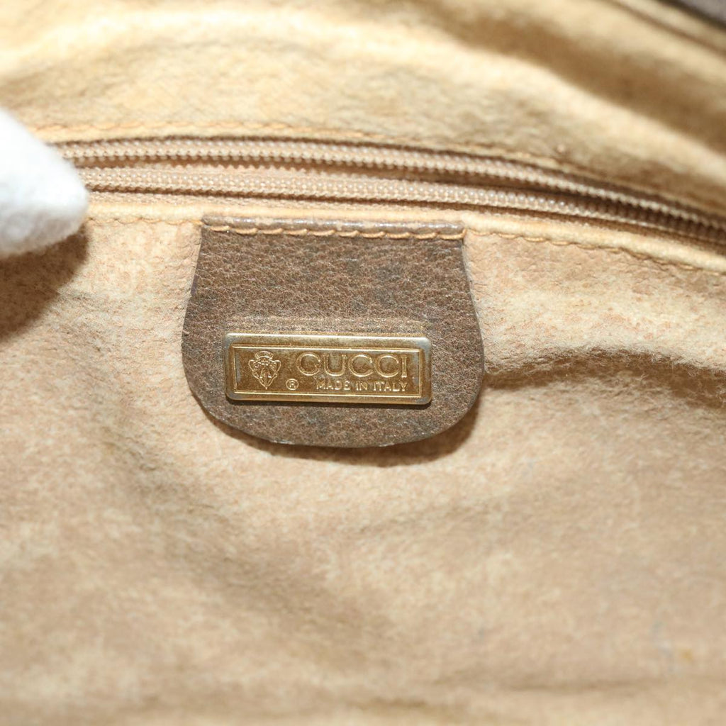 GUCCI GG Supreme Shoulder Bag PVC Leather Beige ti1354