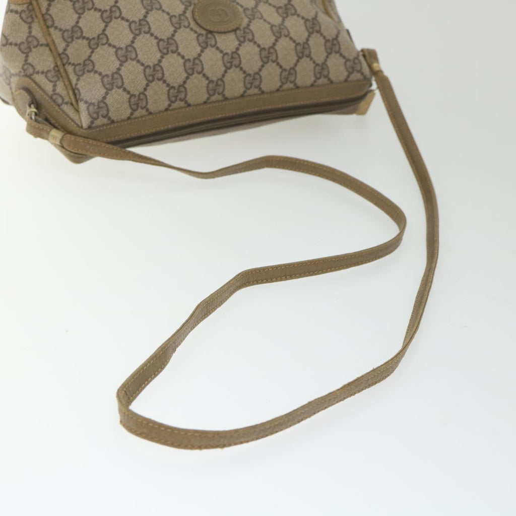GUCCI GG Supreme Shoulder Bag PVC Leather Beige ti1354