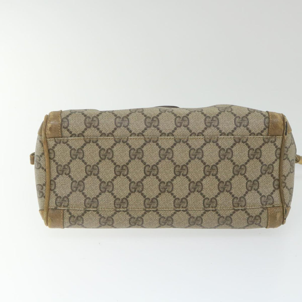 GUCCI GG Supreme Shoulder Bag PVC Leather Beige ti1354