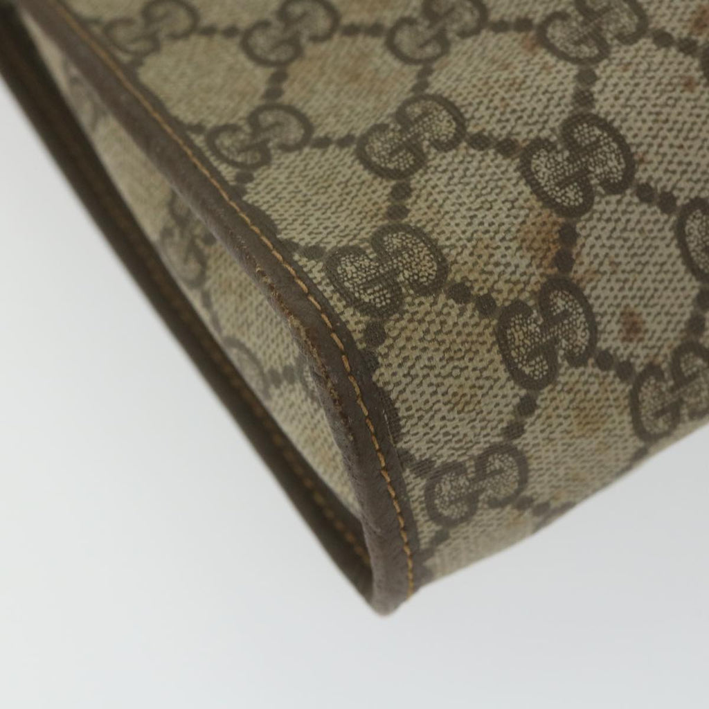 GUCCI GG Supreme Clutch Bag PVC Leather Beige 014 122 ti1356