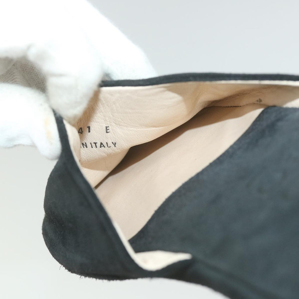 GUCCI Slipon Suede 41 Black ti1358