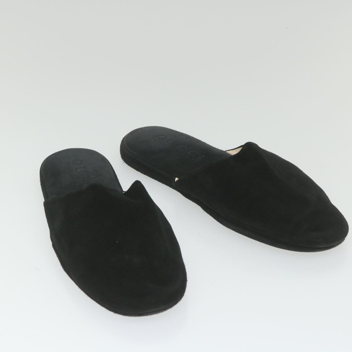 GUCCI Slipon Suede 41 Black ti1358