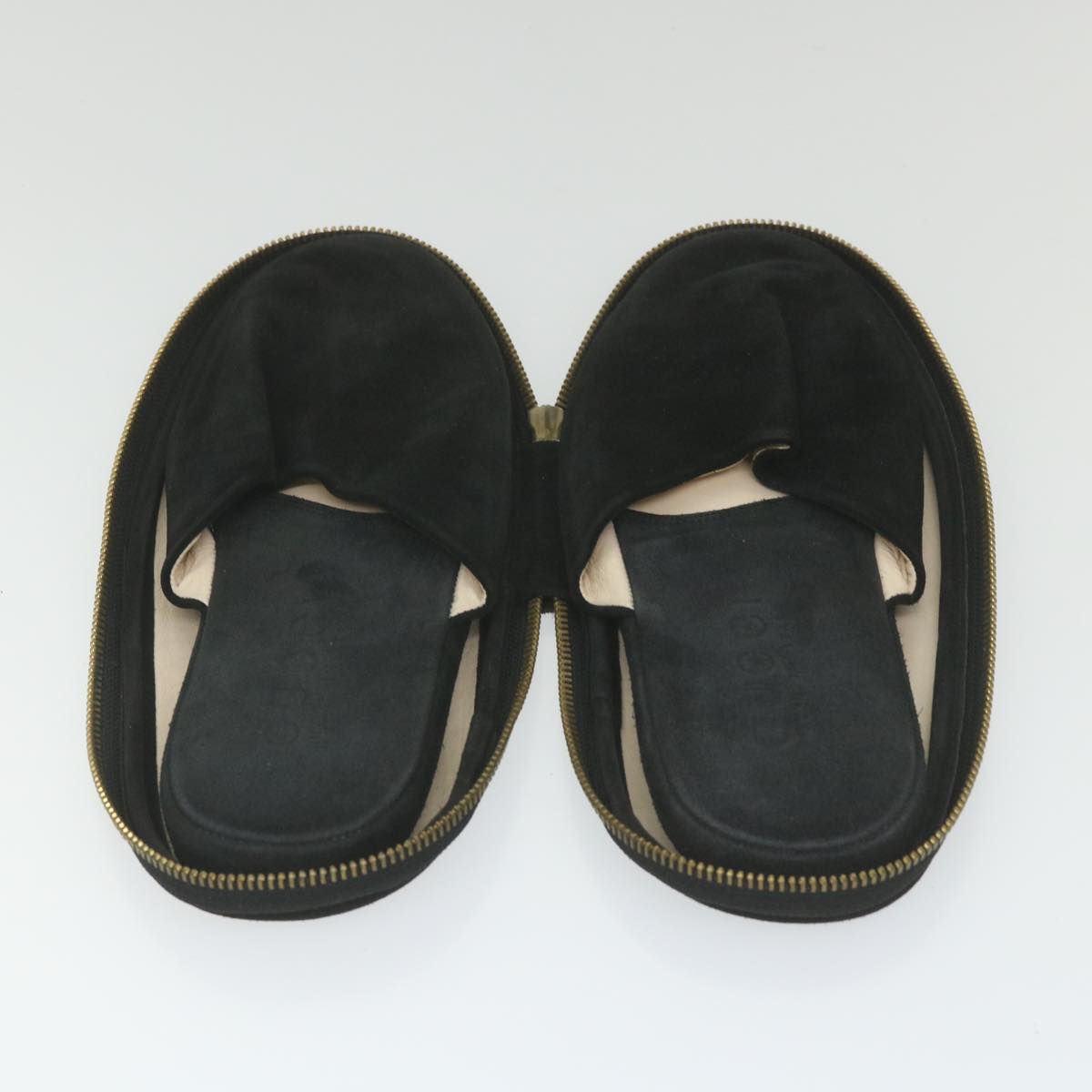 GUCCI Slipon Suede 41 Black ti1358