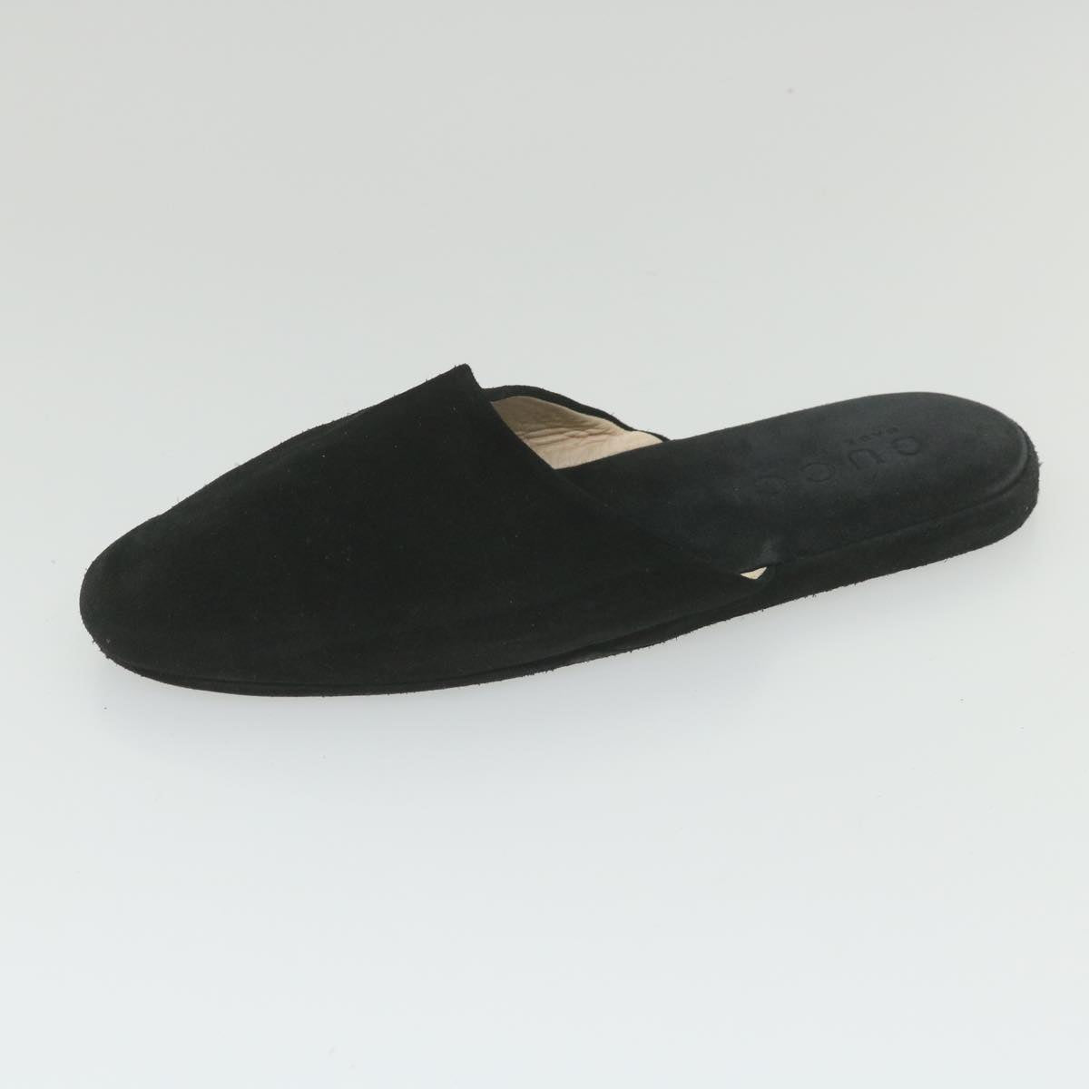 GUCCI Slipon Suede 41 Black ti1358