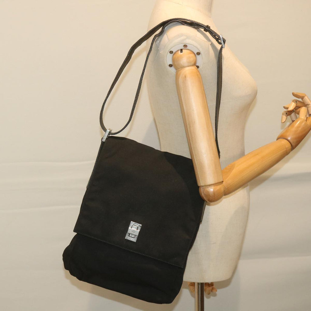 GUCCI Shoulder Bag Canvas Black 019 0336 002058 ti1359
