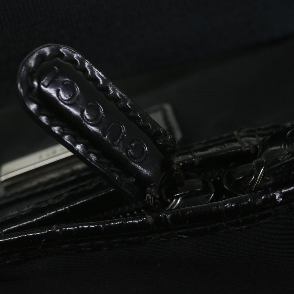 GUCCI Boston Bag Canvas 2way Black ti1360