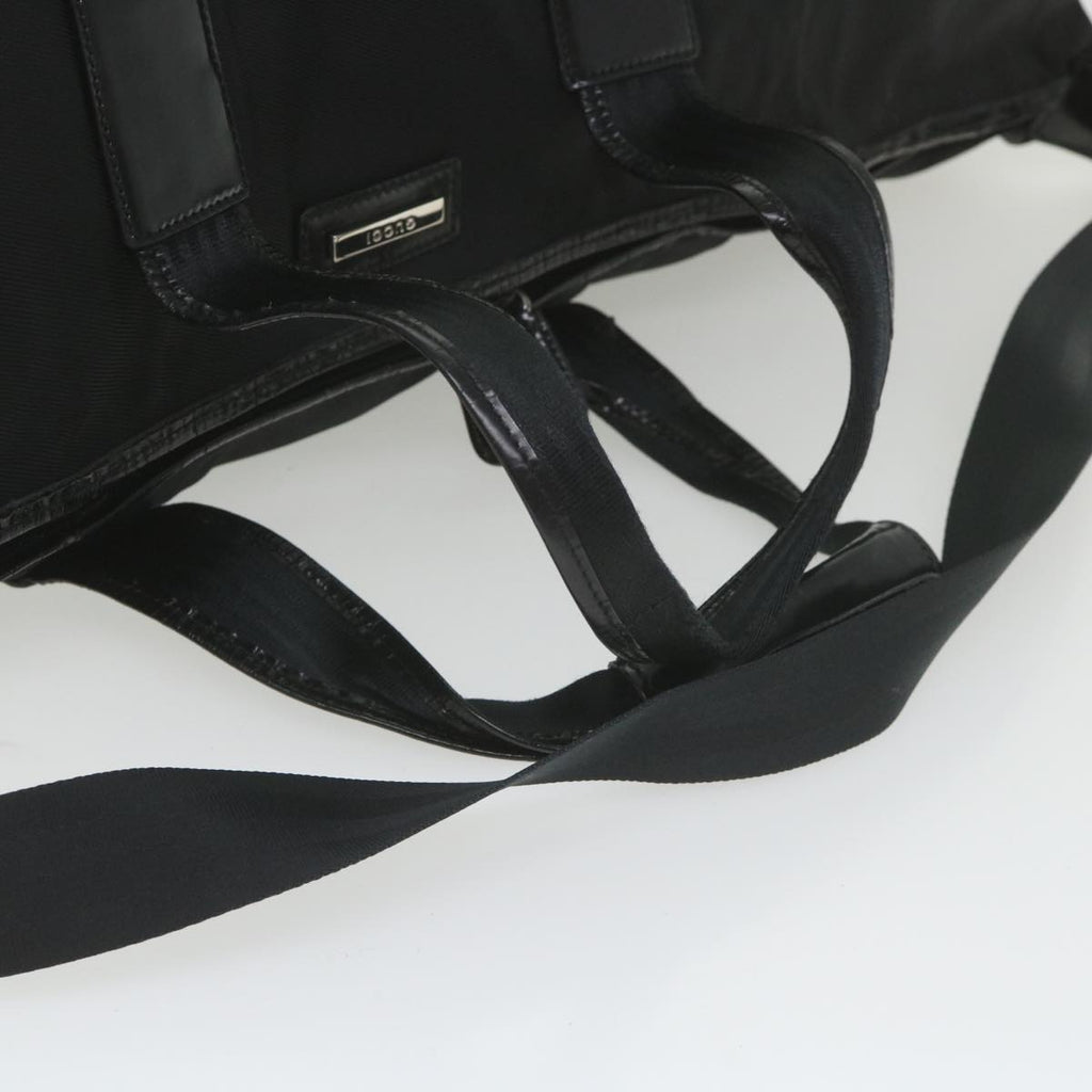 GUCCI Boston Bag Canvas 2way Black ti1360