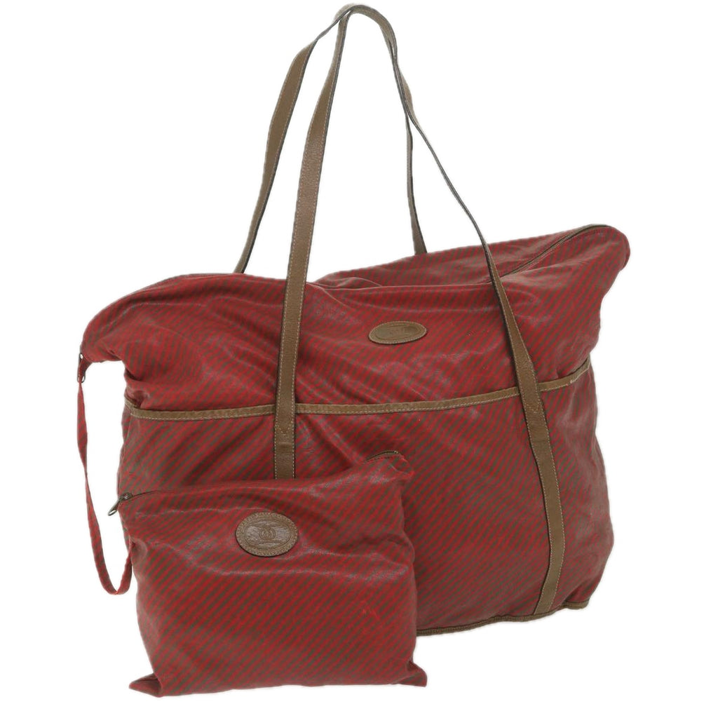 GUCCI Boston Bag Coated Canvas Red 89 19 001 ti1362