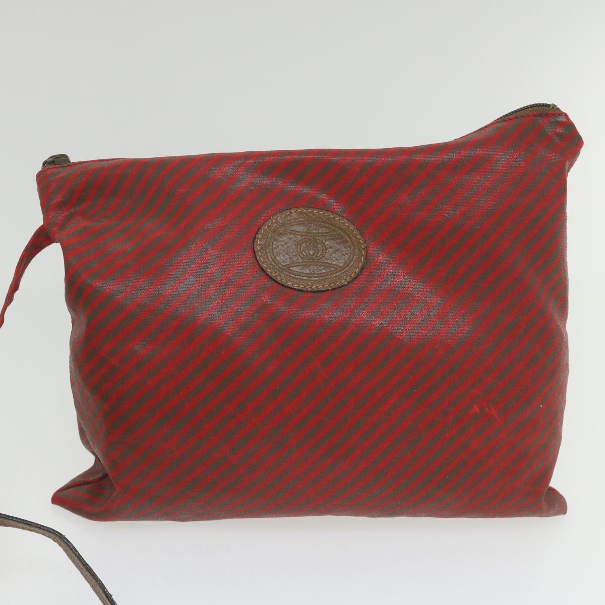 GUCCI Boston Bag Coated Canvas Red 89 19 001 ti1362