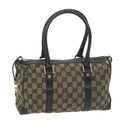 GUCCI GG Canvas Boston Bag Beige Navy 000 0851 ti1365