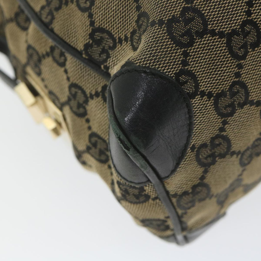 GUCCI GG Canvas Boston Bag Beige Navy 000 0851 ti1365