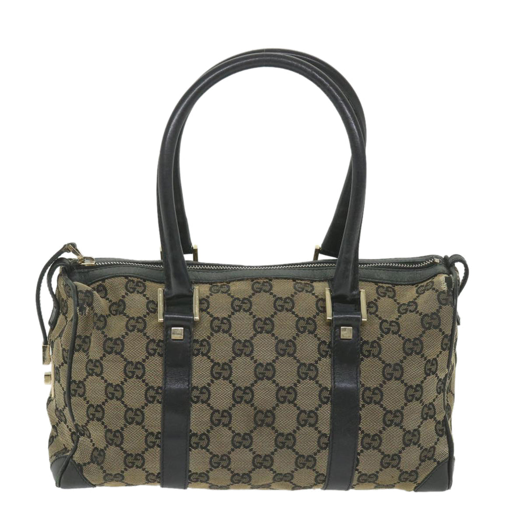 GUCCI GG Canvas Boston Bag Beige Navy 000 0851 ti1365