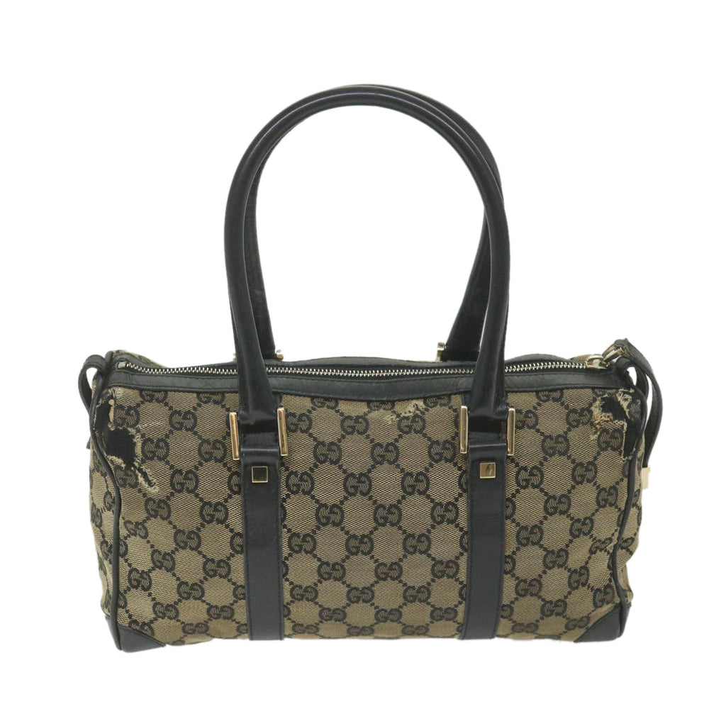 GUCCI GG Canvas Boston Bag Beige Navy 000 0851 ti1365
