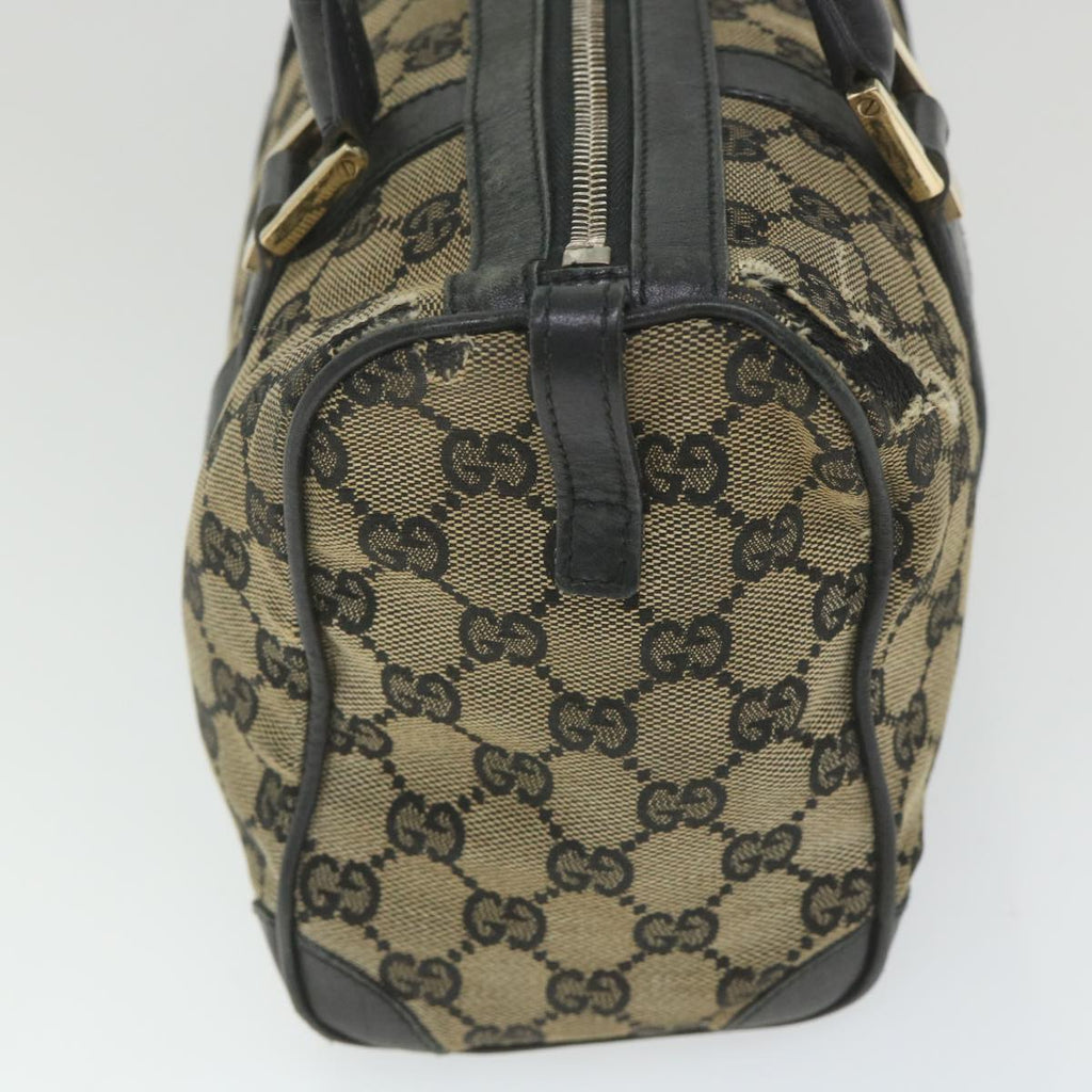 GUCCI GG Canvas Boston Bag Beige Navy 000 0851 ti1365