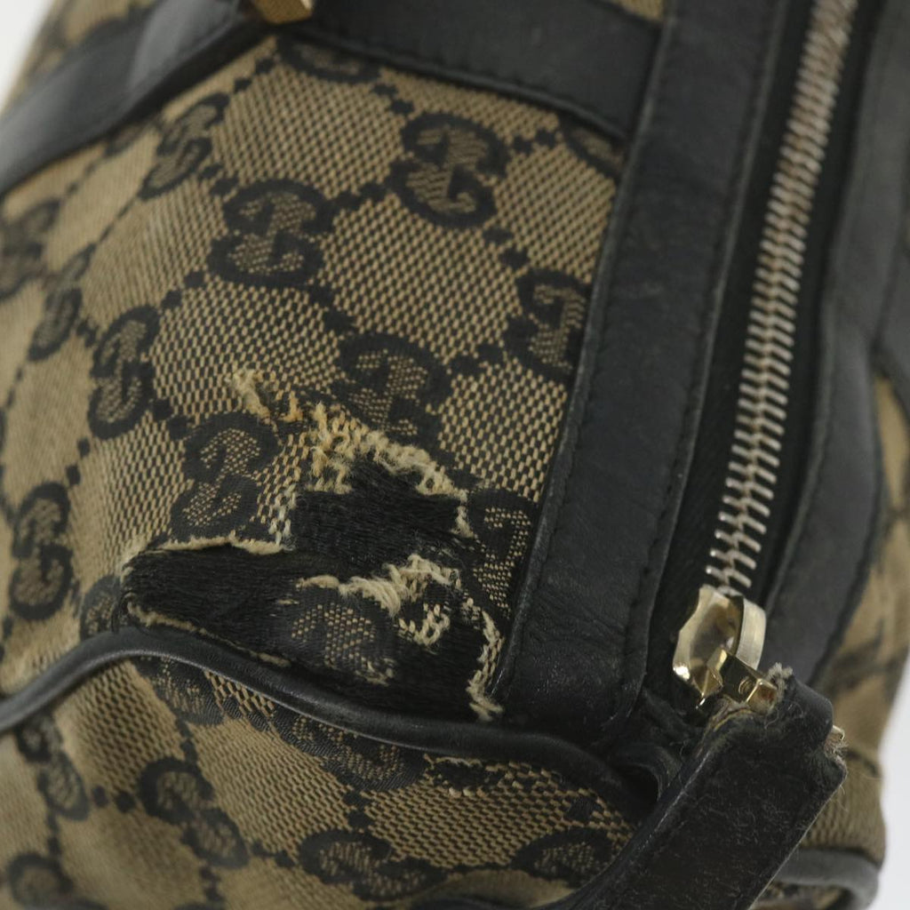 GUCCI GG Canvas Boston Bag Beige Navy 000 0851 ti1365