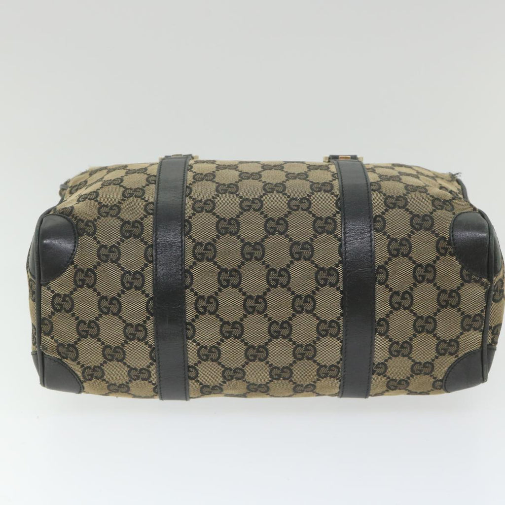 GUCCI GG Canvas Boston Bag Beige Navy 000 0851 ti1365