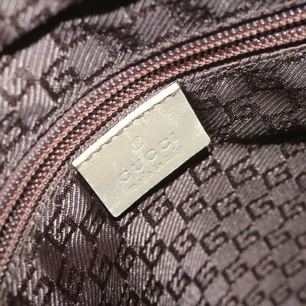 GUCCI Sherry Line Hand Bag Nylon Khaki Red 019 0402 3754 ti1383