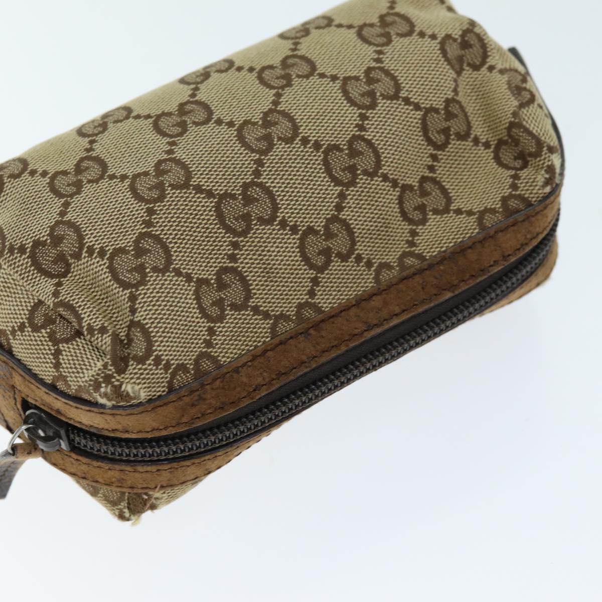 GUCCI GG Canvas Pouch 3Set Beige Black ti1630