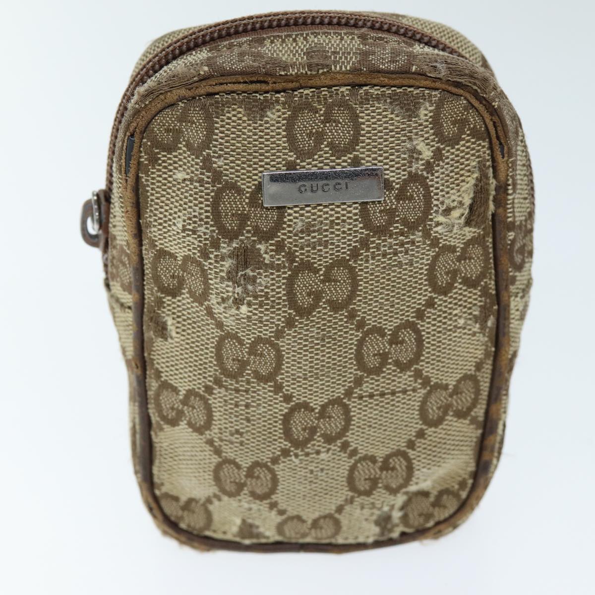 GUCCI GG Canvas Pouch 3Set Beige Black ti1630