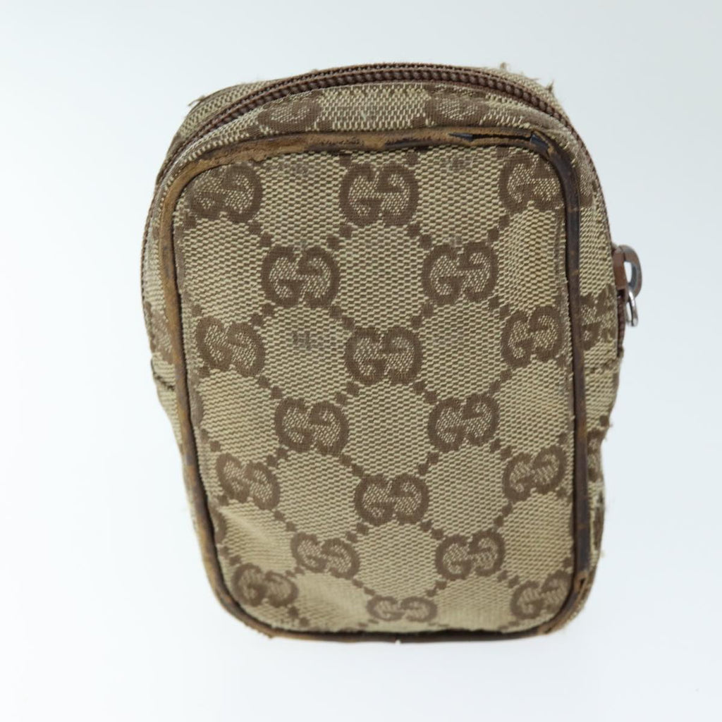 GUCCI GG Canvas Pouch 3Set Beige Black ti1630