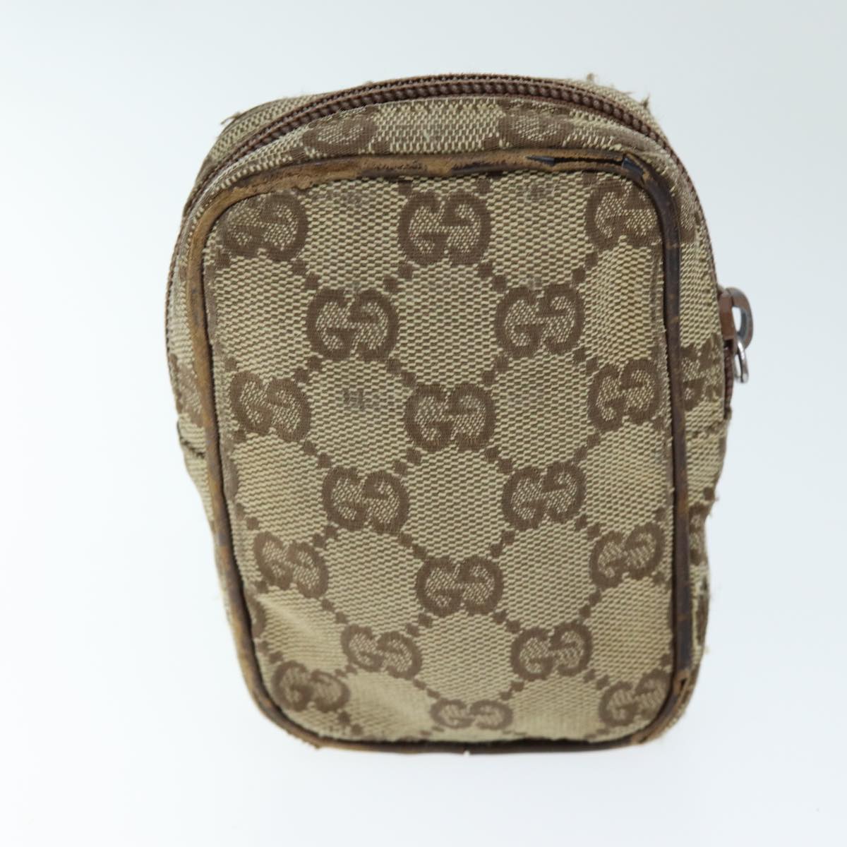 GUCCI GG Canvas Pouch 3Set Beige Black ti1630