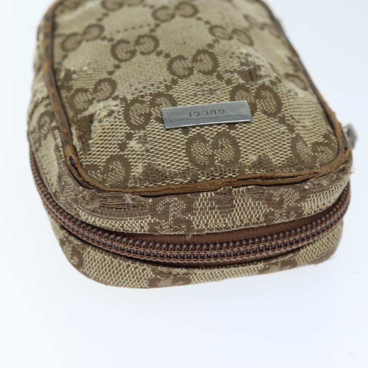 GUCCI GG Canvas Pouch 3Set Beige Black ti1630