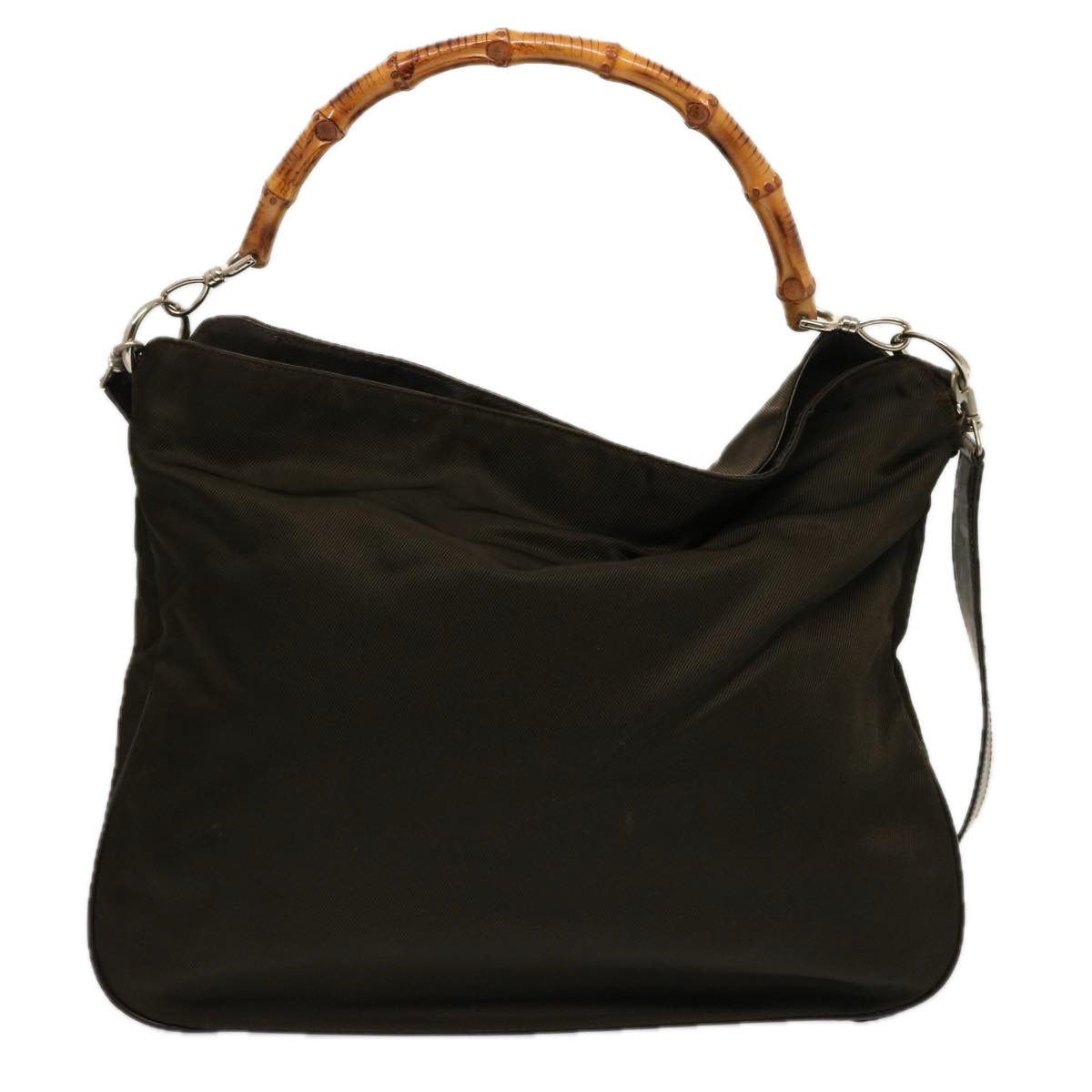 GUCCI Bamboo Shoulder Bag Suede Leather 3Set White Black Brown ti1672
