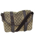 GUCCI GG Canvas Shoulder Bag Beige ti1673