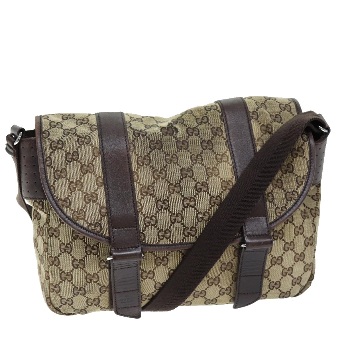 GUCCI GG Canvas Shoulder Bag Beige ti1673