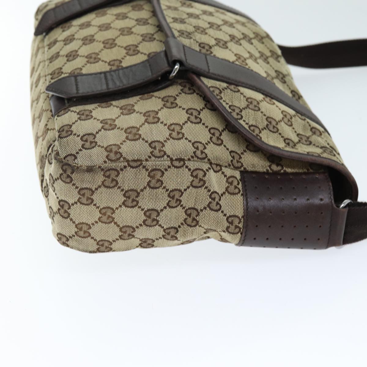 GUCCI GG Canvas Shoulder Bag Beige ti1673